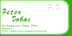 peter dobai business card
